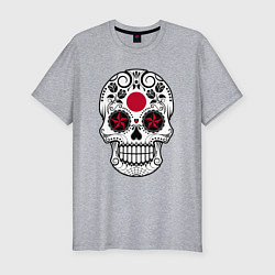 Мужская slim-футболка Japan skull