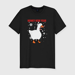 Футболка slim-fit Honky new year, цвет: черный