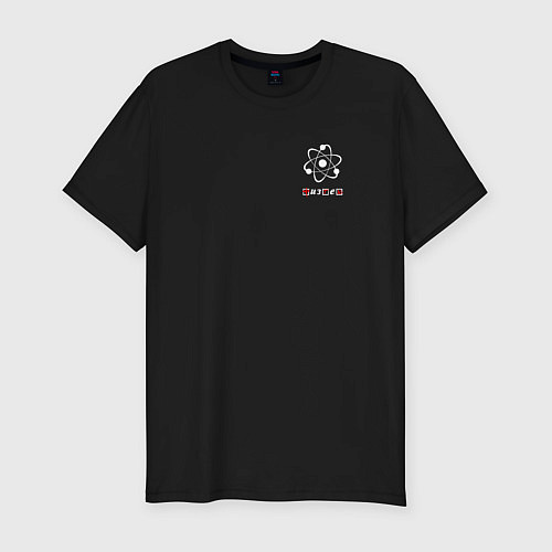 Мужская slim-футболка Ядерный физтех / Черный – фото 1