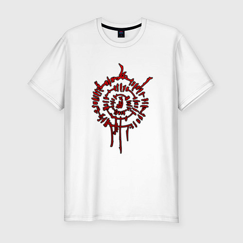 Мужская slim-футболка Astarion - red symbol / Белый – фото 1