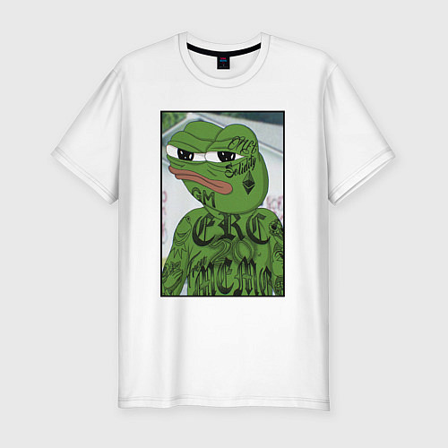 Мужская slim-футболка Pepe tattoo / Белый – фото 1