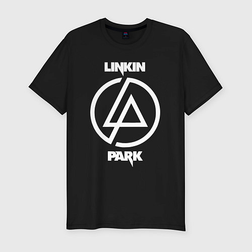 Мужская slim-футболка Linkin Park logo / Черный – фото 1