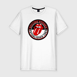 Футболка slim-fit Rolling Stones established 1962, цвет: белый