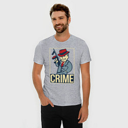 Футболка slim-fit Vault crime, цвет: меланж — фото 2