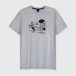 Футболка slim-fit Krazy kat pulp fiction jules winnfield, цвет: меланж