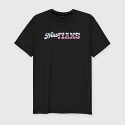 Футболка slim-fit Newjeans logo, цвет: черный
