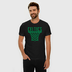 Футболка slim-fit Celtics net, цвет: черный — фото 2