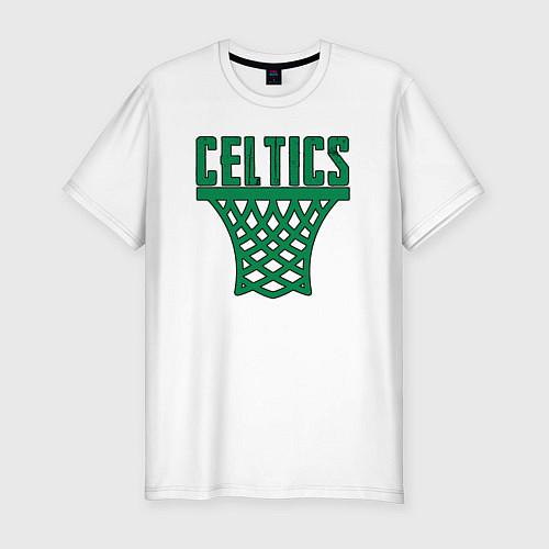 Мужская slim-футболка Celtics net / Белый – фото 1