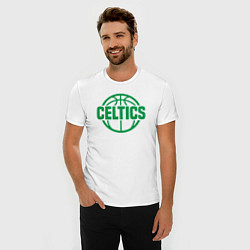 Футболка slim-fit Celtics ball, цвет: белый — фото 2