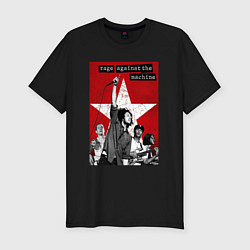 Мужская slim-футболка Rage Against the Machine - group