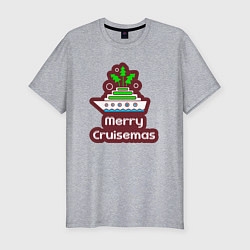 Футболка slim-fit Merry cruismas, цвет: меланж