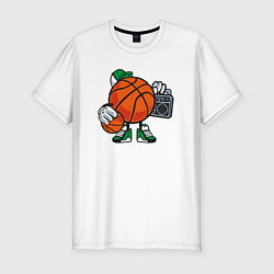 Мужская slim-футболка Хип-хоп баскетбол