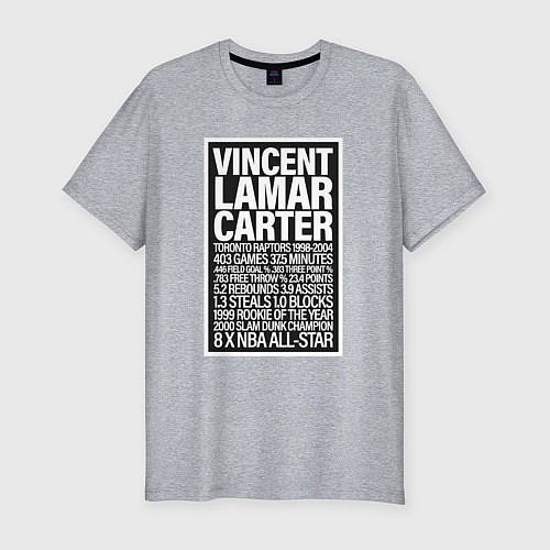 Мужская slim-футболка Vince Carter / Меланж – фото 1