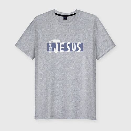 Мужская slim-футболка Depeche Mode - personal jesus logo / Меланж – фото 1