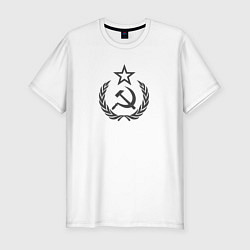 Мужская slim-футболка Герб СССР со звездой