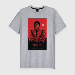 Мужская slim-футболка Michael Jackson - thriller