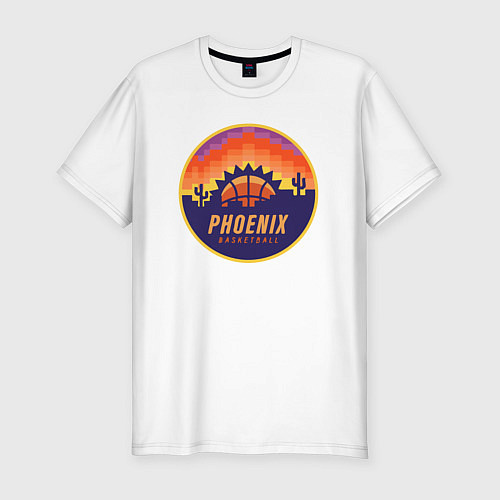 Мужская slim-футболка Phoenix basketball / Белый – фото 1