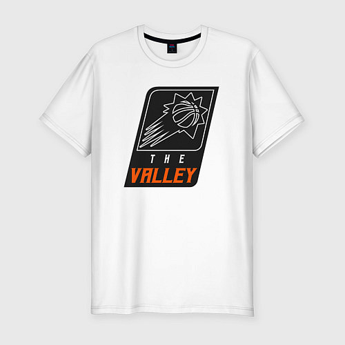 Мужская slim-футболка The valley / Белый – фото 1