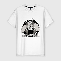Мужская slim-футболка Popeye - gym