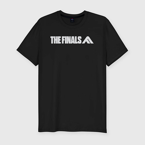 Мужская slim-футболка The finals logo / Черный – фото 1