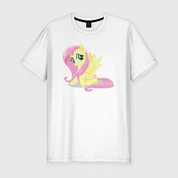 Футболка slim-fit Флаттершай из My Little Pony в кино, цвет: белый