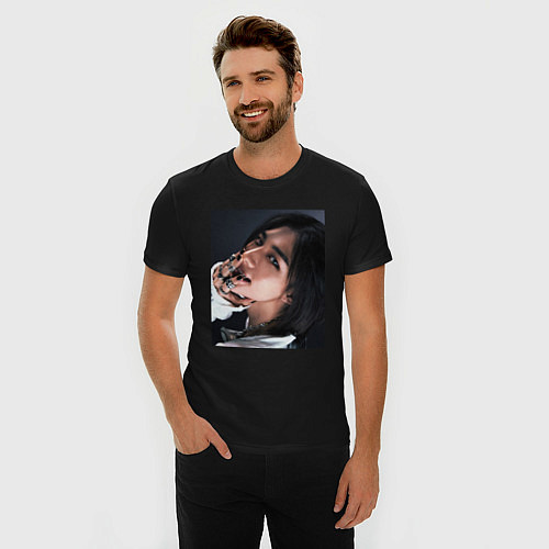 Мужская slim-футболка Hyunjin Rock Star Stray Kids / Черный – фото 3