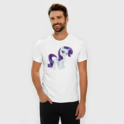 Футболка slim-fit Рарити из My Little Pony в кино, цвет: белый — фото 2