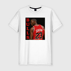 Футболка slim-fit Bulls Jordan, цвет: белый