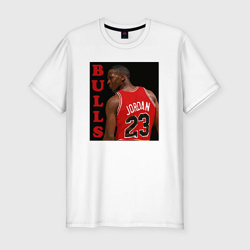 Мужская slim-футболка Bulls Jordan / Белый – фото 1