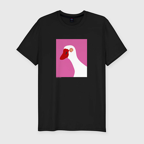 Мужская slim-футболка Hypno-goose / Черный – фото 1