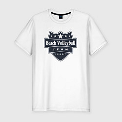 Футболка slim-fit Beach volleyball team, цвет: белый