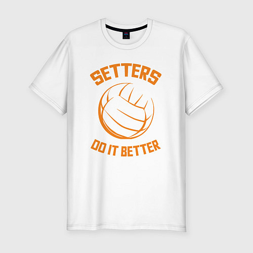 Мужская slim-футболка Setters do it better / Белый – фото 1