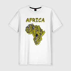 Мужская slim-футболка Zebra Africa