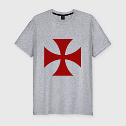 Мужская slim-футболка Крест рыцарей тамплиеров