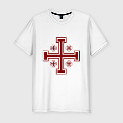Мужская slim-футболка Крест рыцарей Антиохии