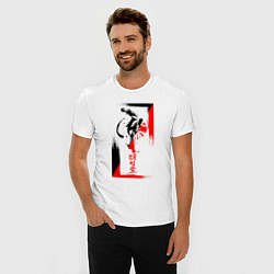 Футболка slim-fit Боевые искуства black and red, цвет: белый — фото 2