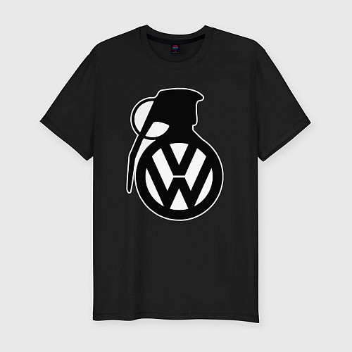 Мужская slim-футболка Volkswagen grenade / Черный – фото 1