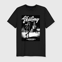 Футболка slim-fit MoMo - фигурное катание, цвет: черный