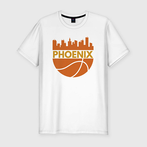 Мужская slim-футболка Phoenix basketball city / Белый – фото 1