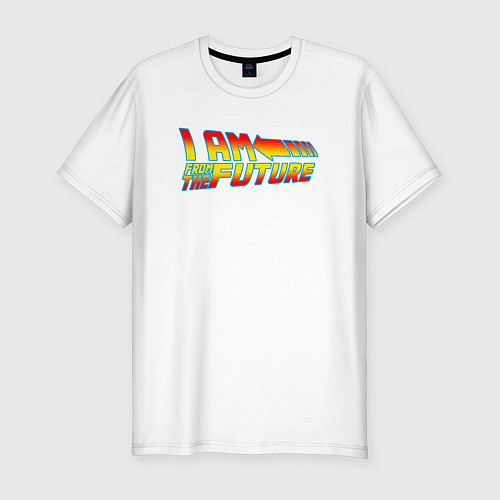 Мужская slim-футболка Я из будущего / Белый – фото 1