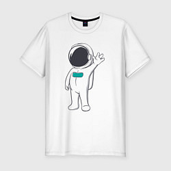 Мужская slim-футболка Привет от космонавта