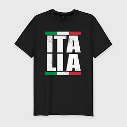 Футболка slim-fit Italia, цвет: черный