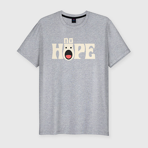 Мужская slim-футболка No hope / Меланж – фото 1
