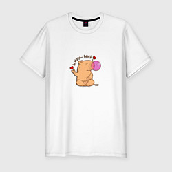 Мужская slim-футболка Капибара: миру мир