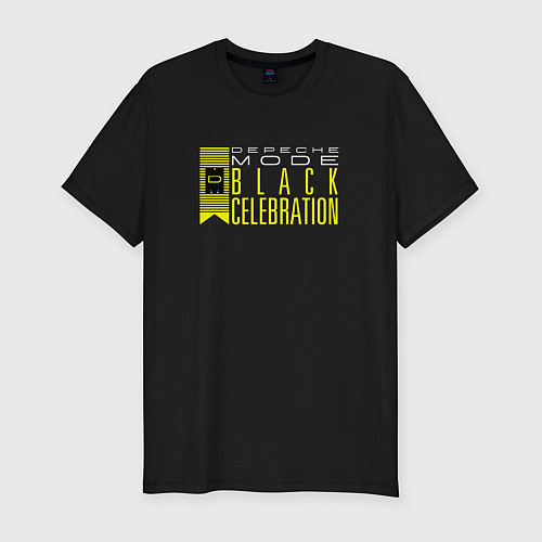 Мужская slim-футболка Depeche Mode - Black Celebration tour logo / Черный – фото 1