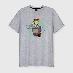 Мужская slim-футболка Кира солдат