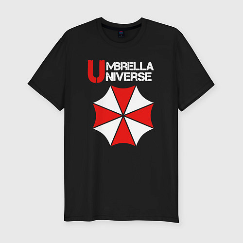 Мужская slim-футболка Umbrella Niverse / Черный – фото 1