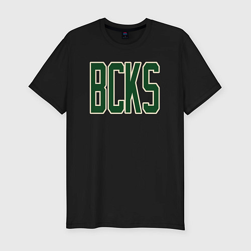 Мужская slim-футболка Bcks / Черный – фото 1