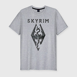 Футболка slim-fit Elder Scrolls - скайрим, цвет: меланж