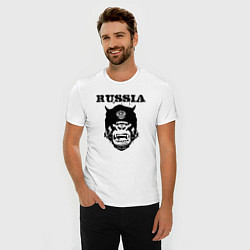 Футболка slim-fit Russian gorilla, цвет: белый — фото 2